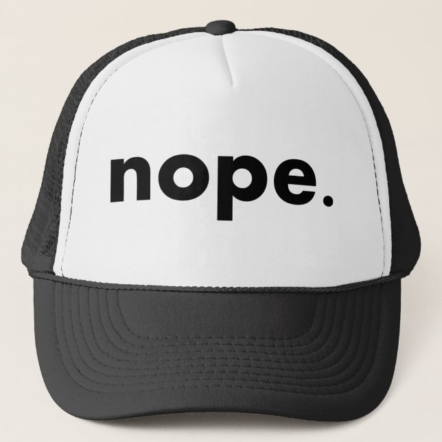 Gorra De Camionero Nope. (Anverso)