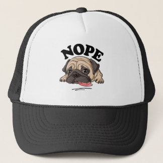 Gorra De Camionero Nope Pug Shirt Lazy Niñas divertidas Hombres Perro