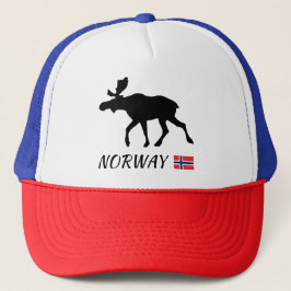Gorra De Camionero Norway Elk and Flag