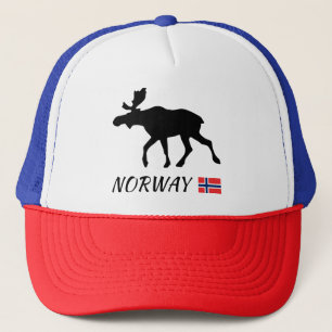 Gorra De Camionero Norway Elk and Flag