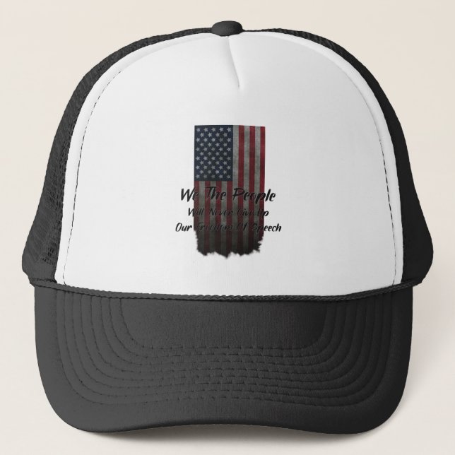 Gorra De Camionero Nosotros el pueblo Bandera Americana Estados Unido (Anverso)