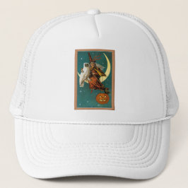 Gorra De Camionero Nostalgic Happy Halloween Witch & Owl