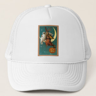 Gorra De Camionero Nostalgic Happy Halloween Witch & Owl