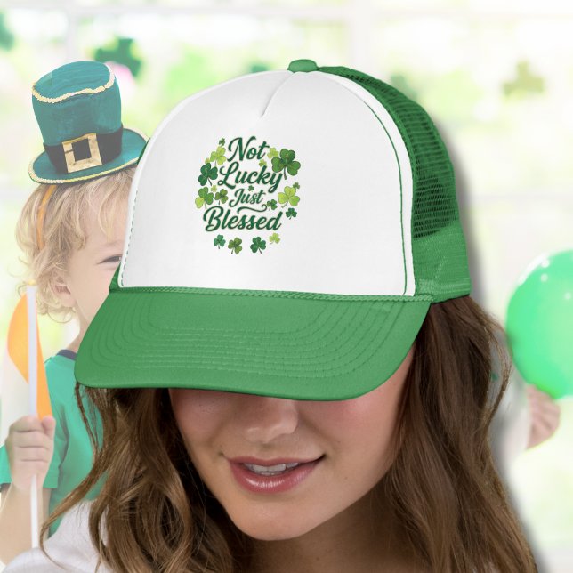 Gorra De Camionero Not Lucky Just Blessed Catholic St. Patrick's Day (Subido por el creador)