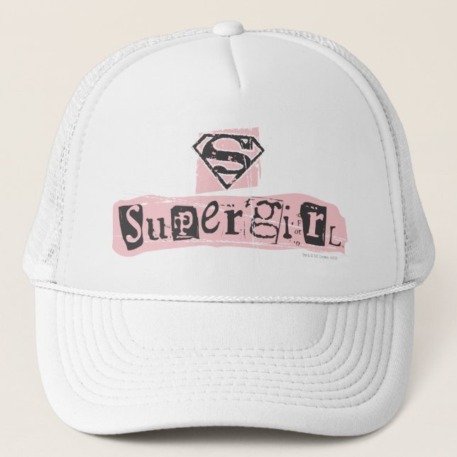 Gorra De Camionero Nota de rescate de logotipo supergirl (Anverso)