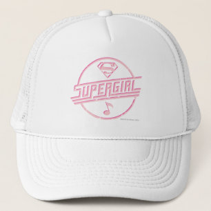 Gorra De Camionero Nota rosada de la música de Supergirl