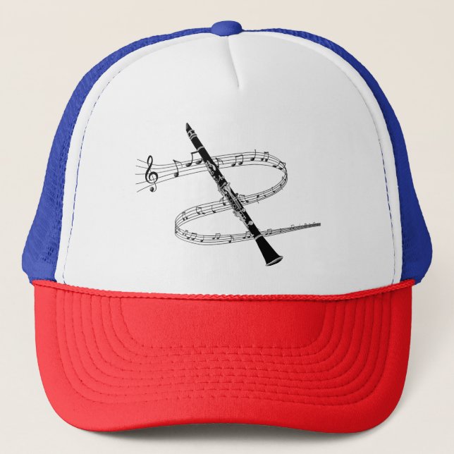 Gorra De Camionero Notas clarinete y musicales (Anverso)