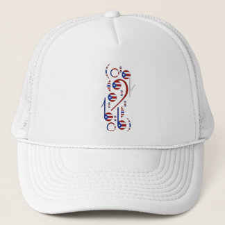 Gorra De Camionero Notas de la música de la bandera de Puerto Rico