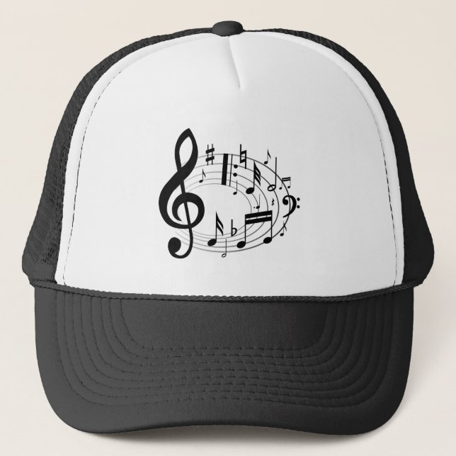 Gorra De Camionero Notas musicales (Anverso)