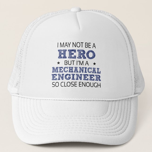 Gorra De Camionero Novedad de humor de ingeniero mecánico (Anverso)