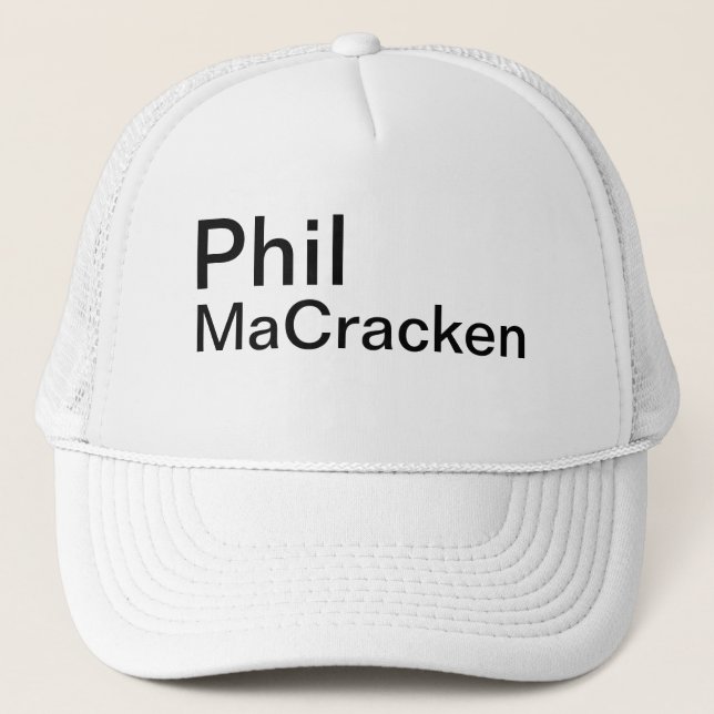 Gorra De Camionero Novedad divertida Béisbol PHIL MACRACKEN (Anverso)
