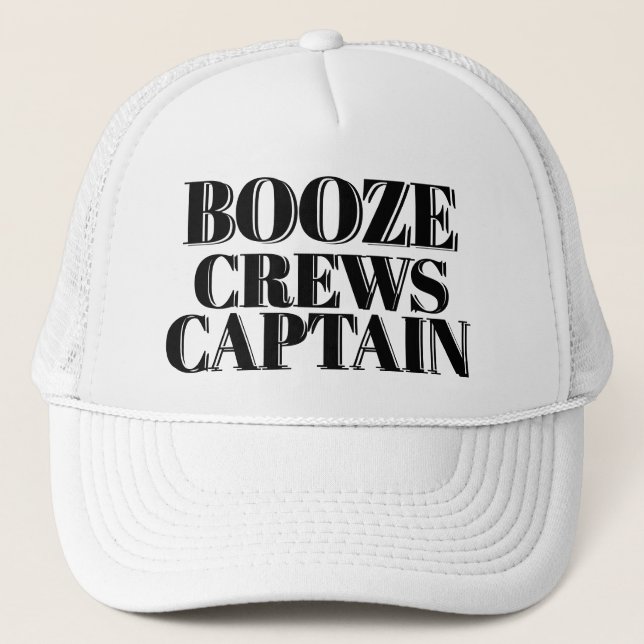 Gorra De Camionero Novedad divertida Béisbol Regalo BOOZE CRICE CAPIT (Anverso)
