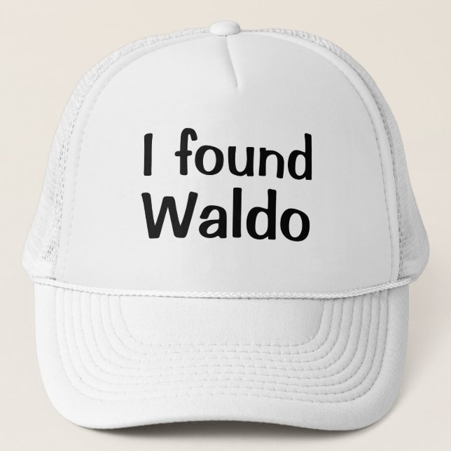 Gorra De Camionero Novedad divertida de béisbol encontré a WALDO (Anverso)