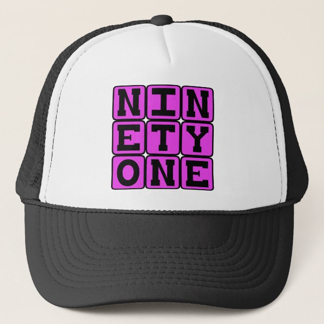 Gorra De Camionero Noventa y uno, Número 91 (Anverso)