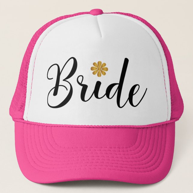 Gorra De Camionero Novia Boda de ducha de novia Elegante (Anverso)