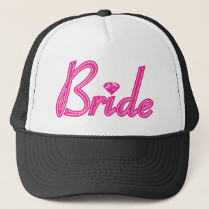Gorra De Camionero Novia con Bling - rosa