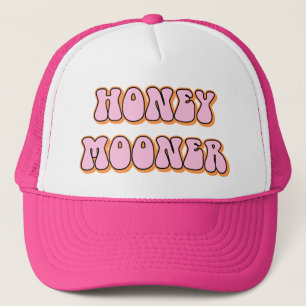 Gorra De Camionero Novia de luna de miel con tema retro de los 70