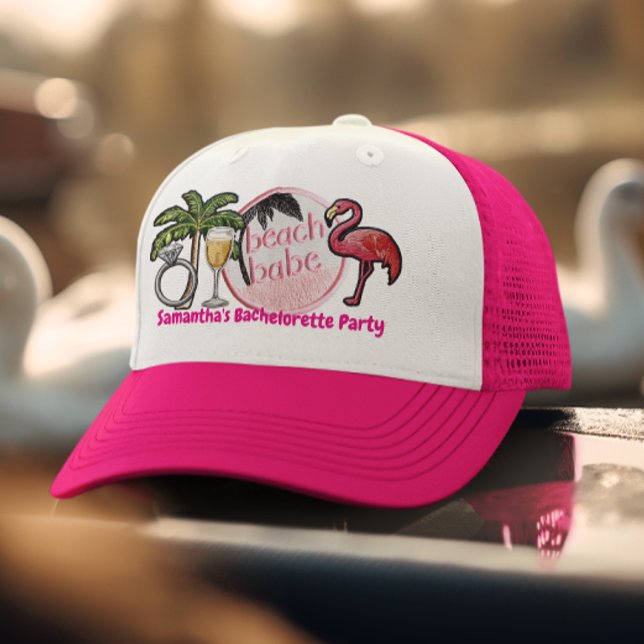 Gorra De Camionero Novia de Playa Rosa Parche Falso de Boda Soltera (Subido por el creador)