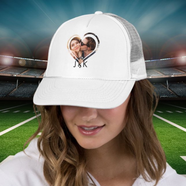 Gorra De Camionero Novia Noyfriend Collage de fotos Cita Pareja (Girlfriend Boyfriend Photo Collage Dating Couple Trucker Hat)