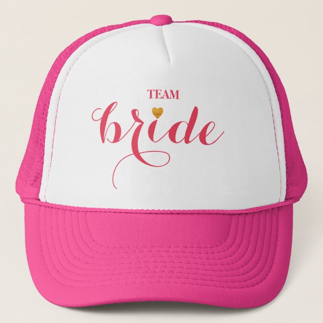 Gorra De Camionero Novia personalizada del equipo del personalizar (Anverso)