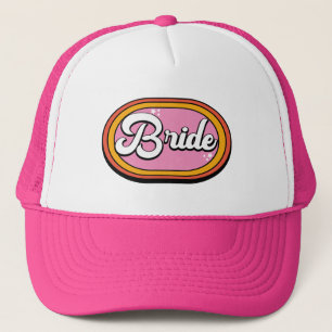 Gorra De Camionero Novia Retro - Tipografía de Novia Retro de los 70