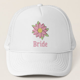 Gorra De Camionero Novia rosada de la flor