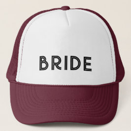 Gorra De Camionero novia tipografía retro negra