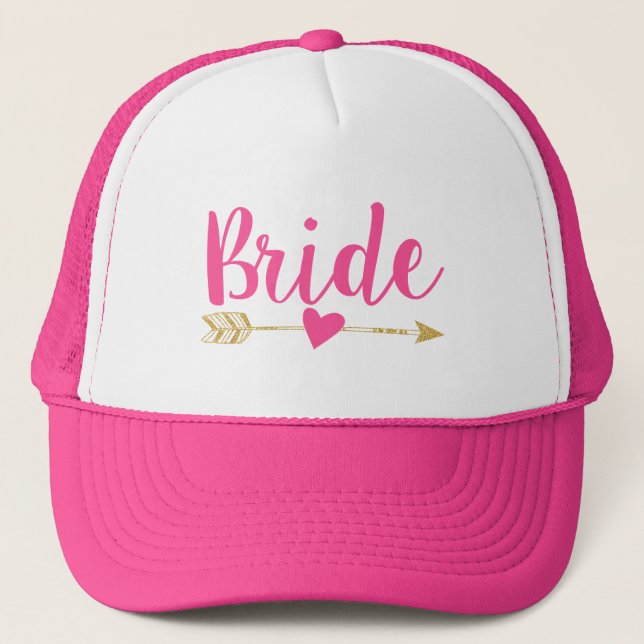 Gorra De Camionero Novia|Tribu de novias|Rosa (Anverso)