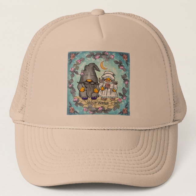 Gorra De Camionero Novia y gnomo de Groom (Anverso)