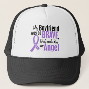 Gorra De Camionero Novio del linfoma de Hodgkins del ángel 1
