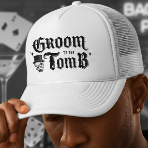 Gorra De Camionero Novio hasta la Tumba Cráneo Despedida de Soltero