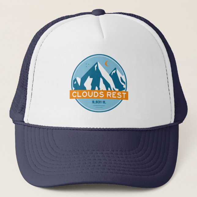 Gorra De Camionero Nubes Rest Mountain Yosemite Stars Moon (Anverso)