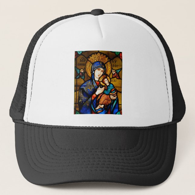Gorra De Camionero nuestra dama de ayuda perpetua (Anverso)