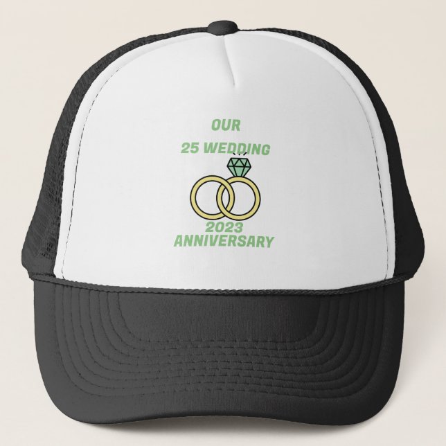 Gorra De Camionero Nuestro 25 aniversario de bodas (Anverso)