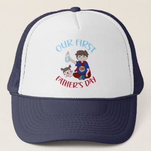 Gorra De Camionero Nuestro primer día de padre 