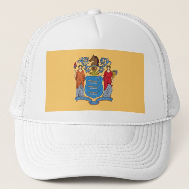 GORRA DE CAMIONERO NUEVA BANDERA DE JERSEY (Anverso)