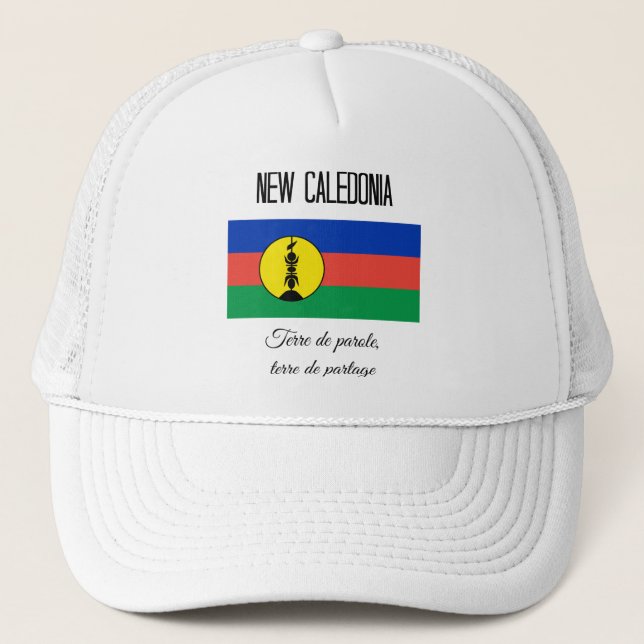Gorra De Camionero Nueva Caledonia, Bandera y Motto (Anverso)