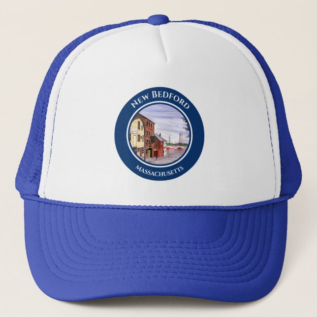 Gorra De Camionero Nueva Inglaterra de Bedford Massachusetts (Anverso)
