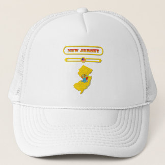 GORRA DE CAMIONERO NUEVA JERSEY, NUEVO MAPA DE JERSEY, EEUU. SAMER BR