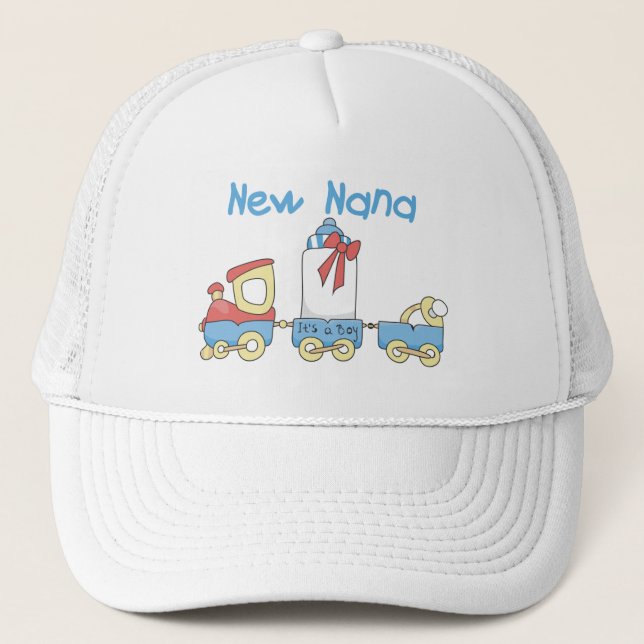 Gorra De Camionero Nueva Nana - Trompeolas de tren y regalo (Anverso)