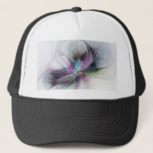 Gorra De Camionero Nueva vida, arte fantástico abstracto fractal colo