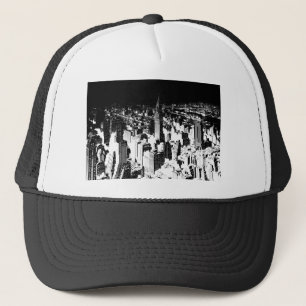 Gorra De Camionero Nueva York en blanco y negro