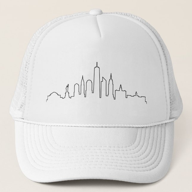 Gorra De Camionero NUEVA YORK NYC Manhatten USA Skyline Silhouette (Anverso)