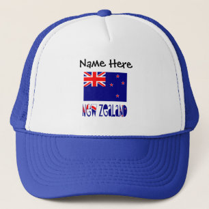 Gorra De Camionero Nueva Zelanda Neozelandés Bandera Negra Personaliz