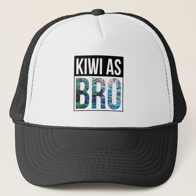 GORRA DE CAMIONERO NUEVA ZELANDIA PAUA KIWI COMO BRO (Anverso)
