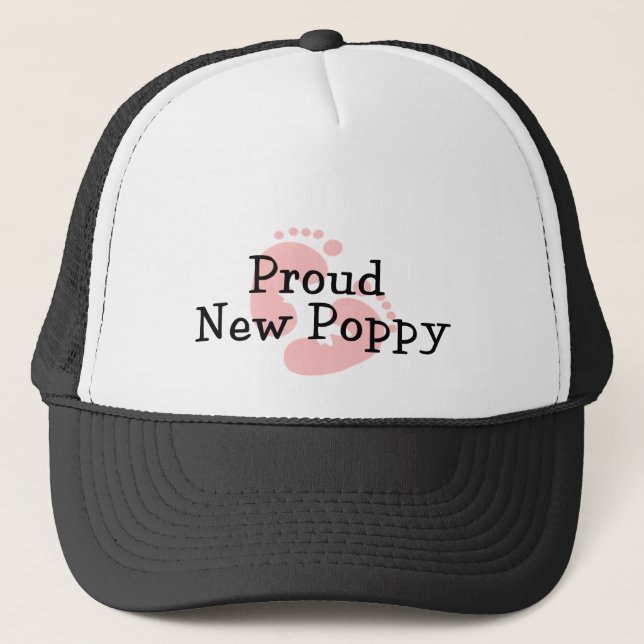Gorra De Camionero Nuevas huellas orgullosas de la niña de la amapola (Anverso)