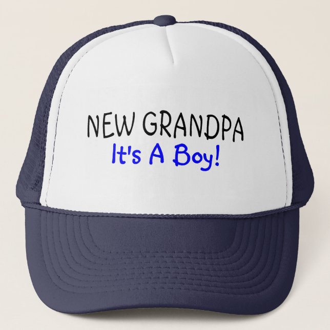 Gorra De Camionero Nuevo abuelo su un muchacho (Anverso)