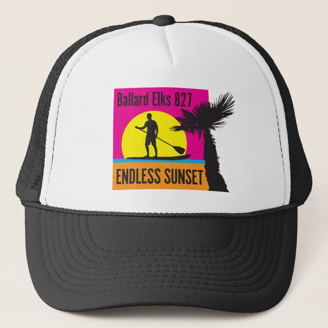 Gorra De Camionero NUEVO BAR FUNDRAISER ENdless Sunset (Anverso)