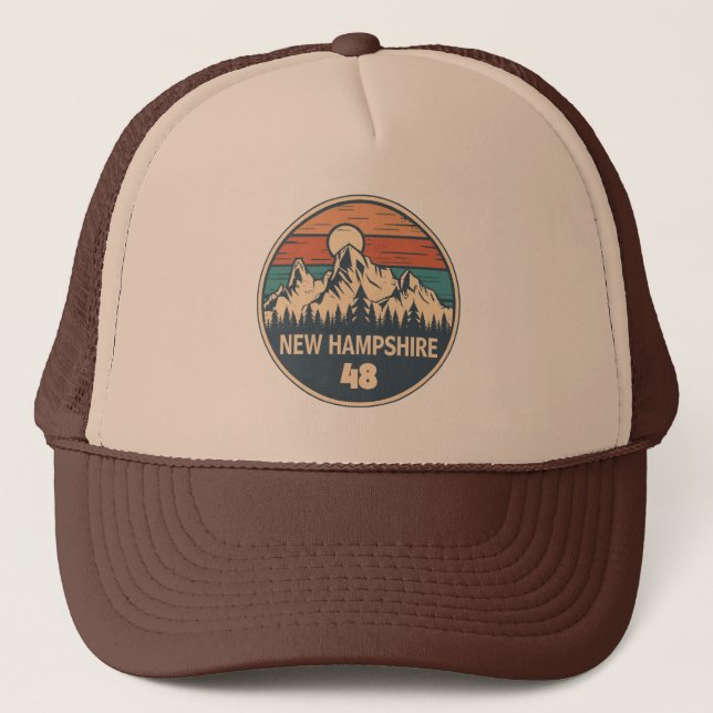 Gorra De Camionero Nuevo Hampshire 48 Sunset (Anverso)