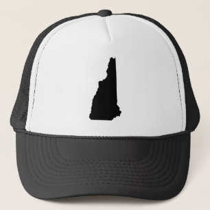 Gorra De Camionero Nuevo Hampshire blanco y negro